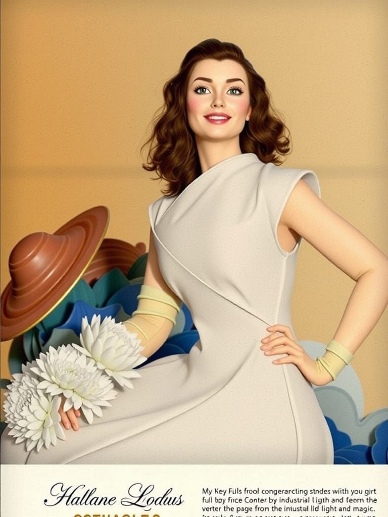 Pixar style. A cute, anthropomorphic lotus flower stands in ...