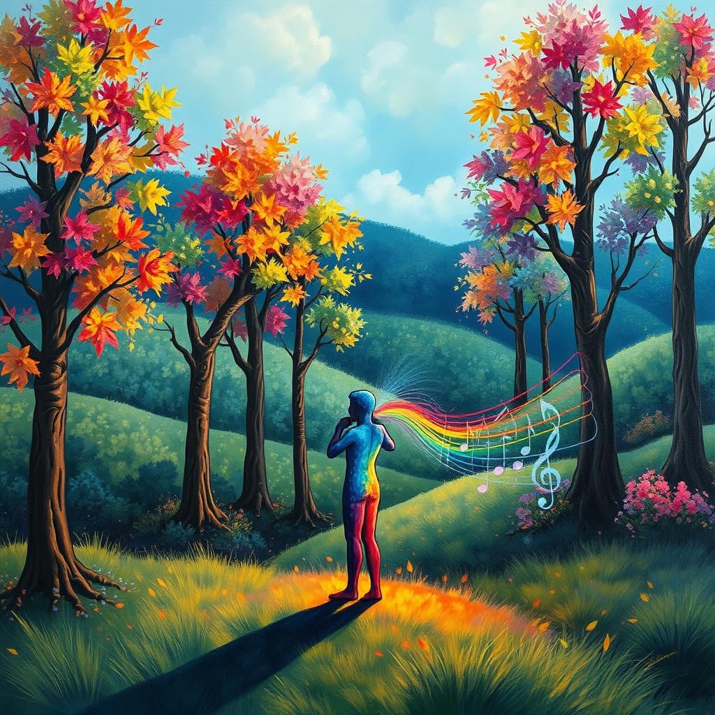 Musical Landscape: Colorful Notes in Gurney Style