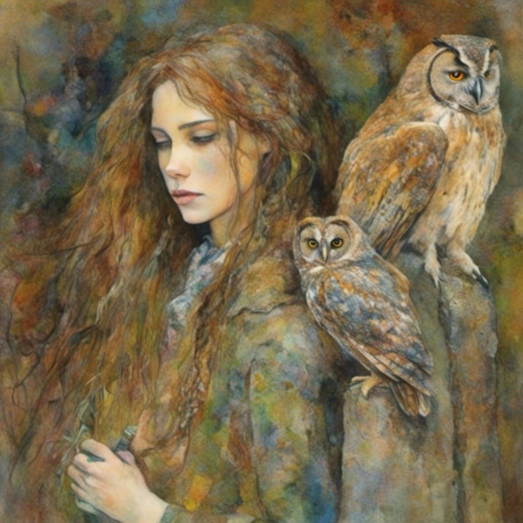 Knight with Owl: Old School, Anti Color Fume Style