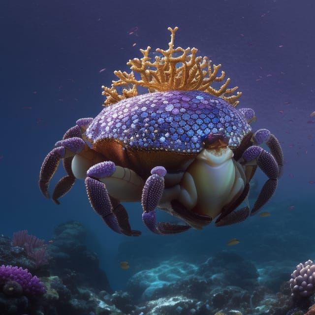 Jewel-Encrusted Queen Crab in Atlantis