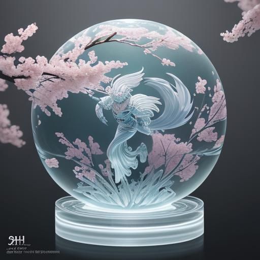 Enameled Glass Figurines in Anime Style