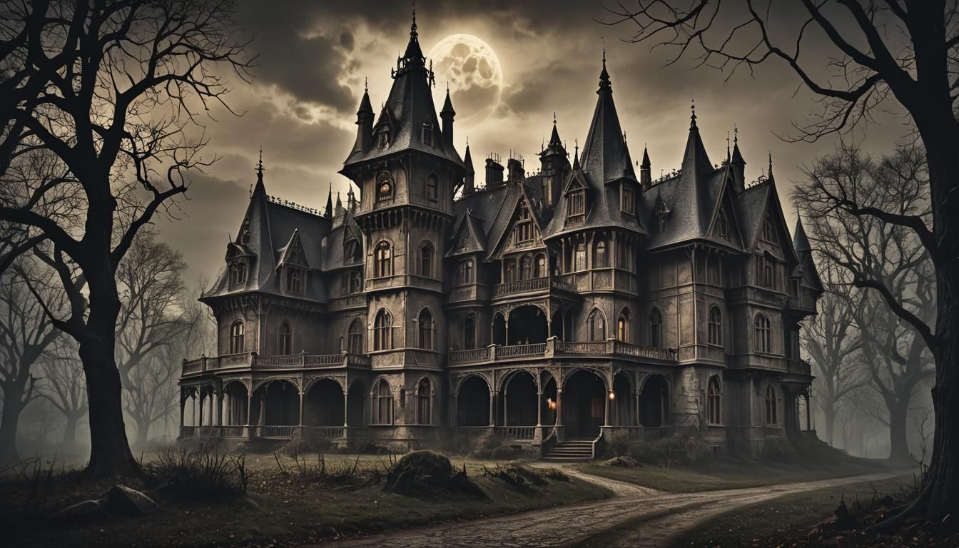 Eerie Dracula's House: An Immersive Haunted Scene
