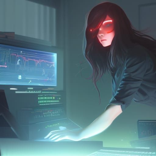 Sci-Fi Woman on Command Bridge, Anime Key Visual