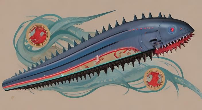 Futurist Monster Serpent Train in Spruce Valley