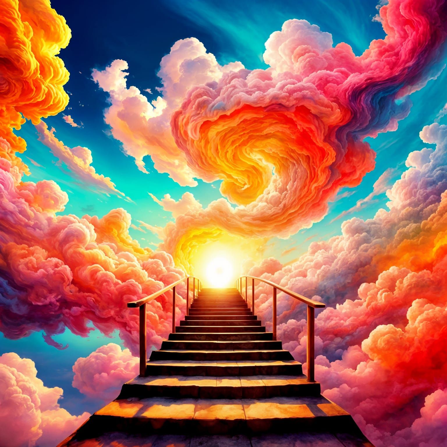 Runny Ink Stairway to Heaven Art