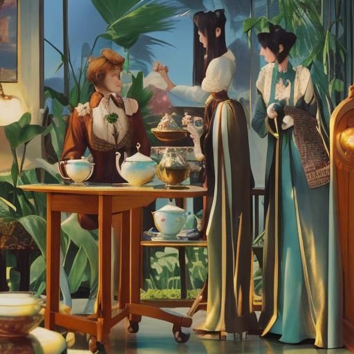 AI Generated Tea Set
