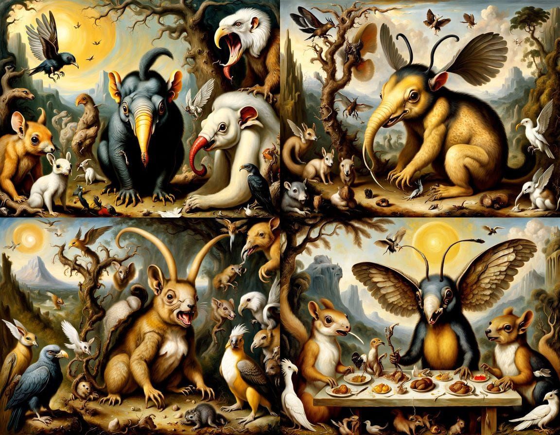 Horrific Lush Landscapes of Mutant Creatures in Romantic Sty...