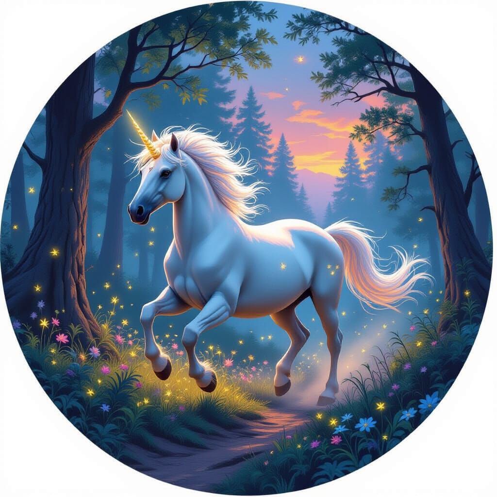 Majestic Centaur Galloping Through Enchanted Forest