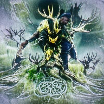 Mystical Leshen Emerges from Dark Forest