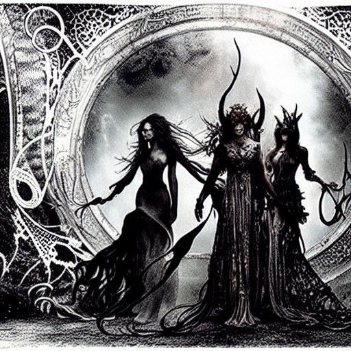 Magical Coven in Hyper-Detailed Digital Art