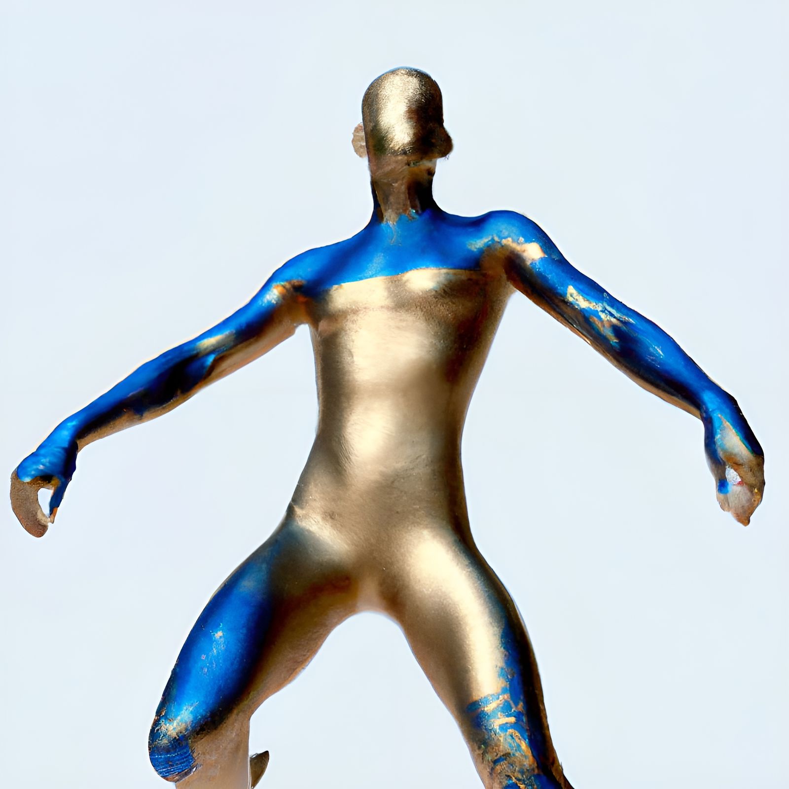 Futuristic Sculpture of Gymnast in Fashion Style