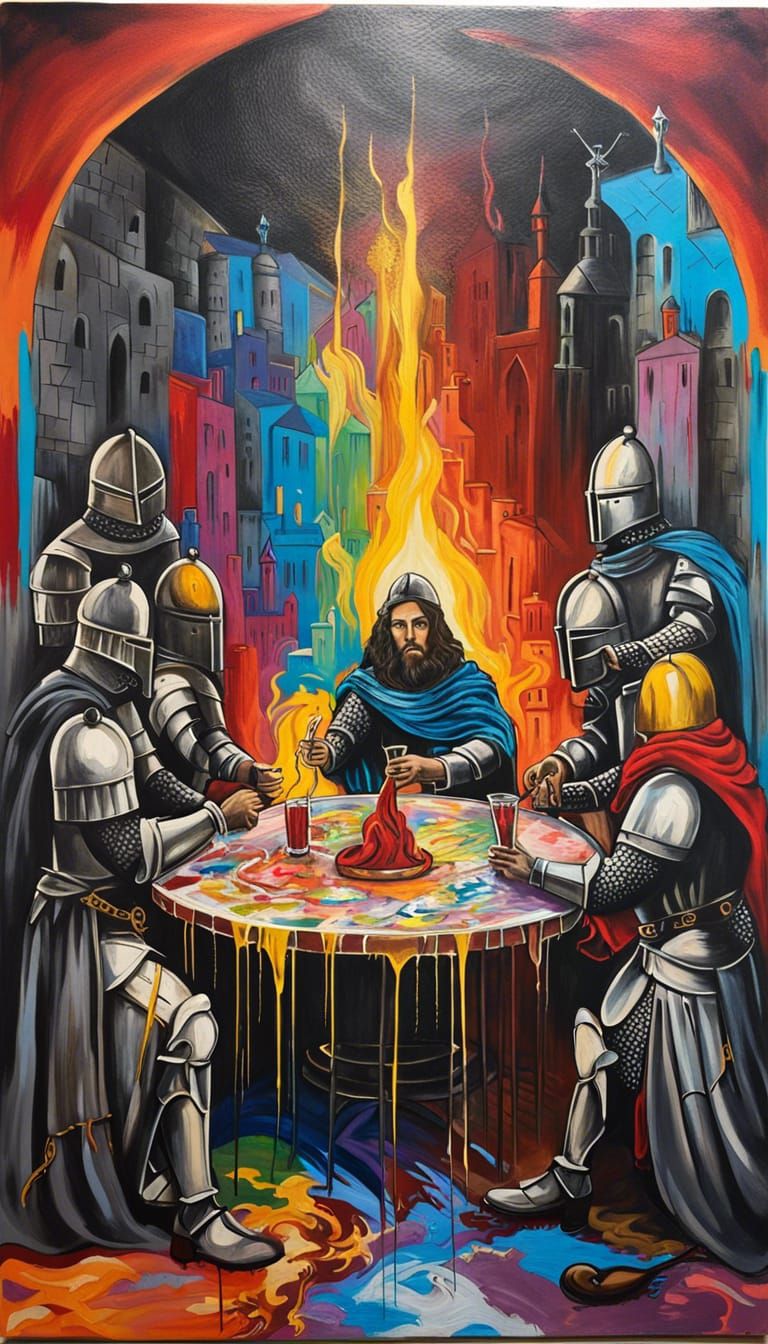 Knight of the Round Table Oil Painting