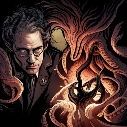 Eldritch Lovecraftian God in Gothic Horror Style