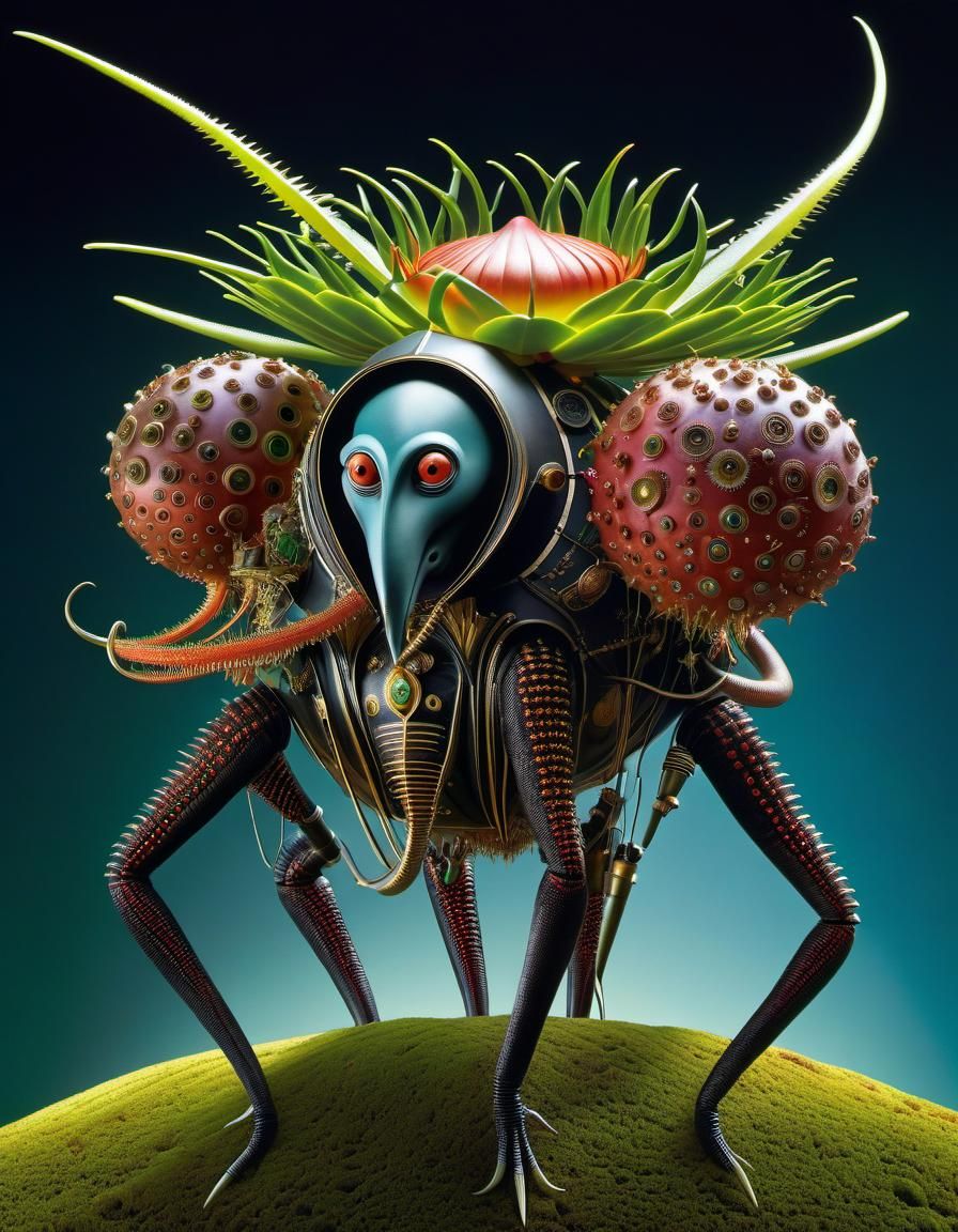 Surreal Alien Landscape in Surrealist Style