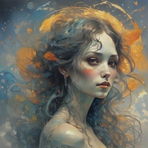 Oil Painting of Woman in Sunlit Room, Baroque Style