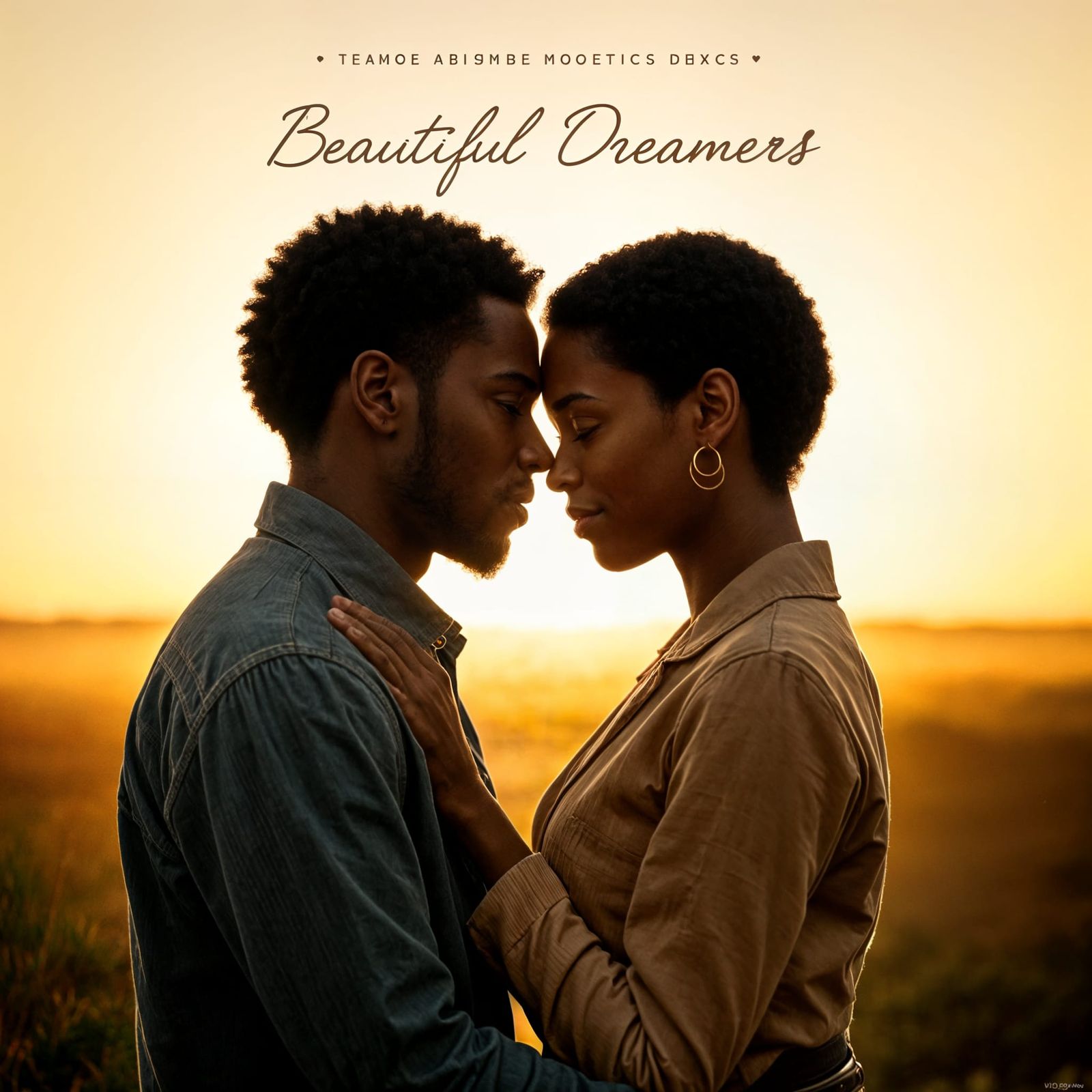 Romantic African American Couple in Cinematic Style