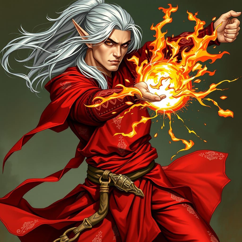 Ethereal Warrior Ignites with Fierce Inner Light