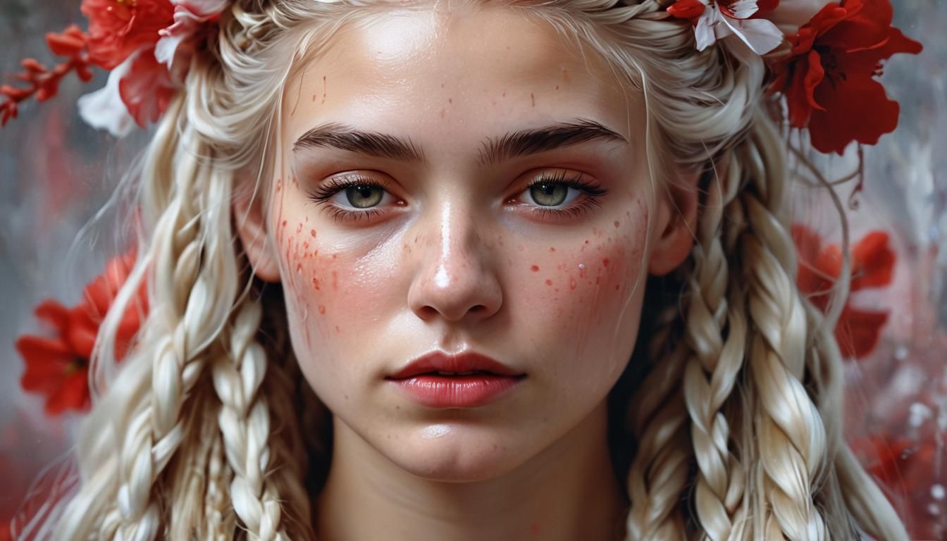 Mystical Woman Portrait in Surreal Oil Painting Style