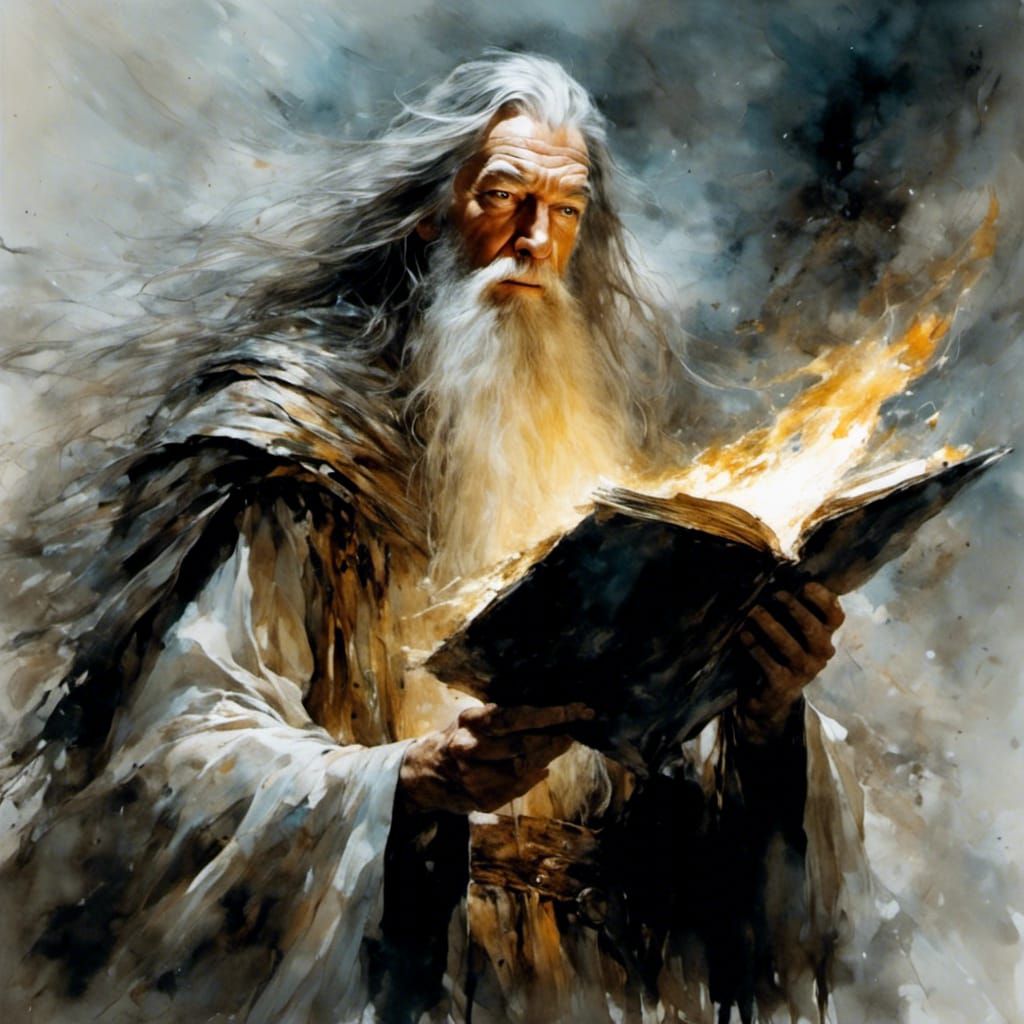 Gandalf opening the book of eternal fire Sschaaazaadir'irth