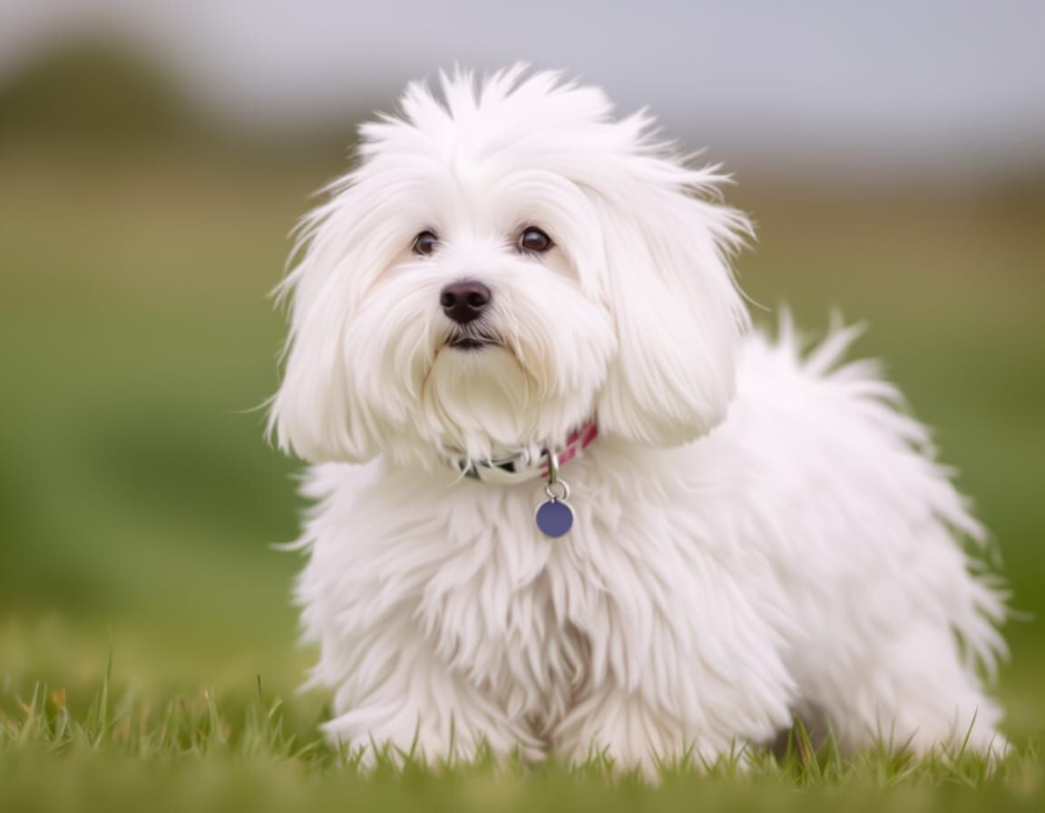 Close-Up Portrait of Coton de Tulear Dog