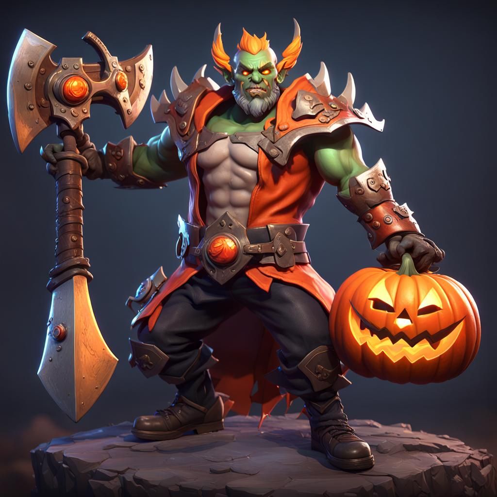 Balmond in Halloween Outfit, 3D Game Cinematic Graphics