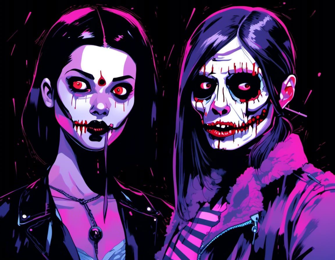 Living Dead Black Light Party in Cyberpunk Style