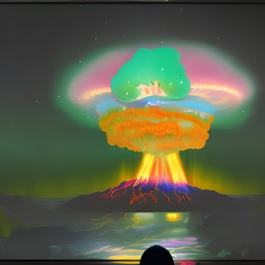 Intricate Nuclear Explosion: Digital Award-Winning Art