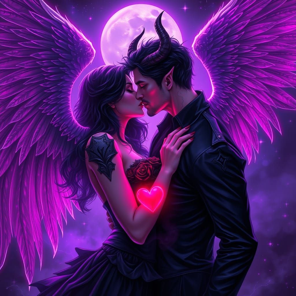 Dark Fantasy Celestial Lovers