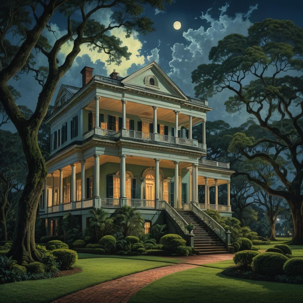 Post Card San Francisco Plantation house, built in 1856 by E...