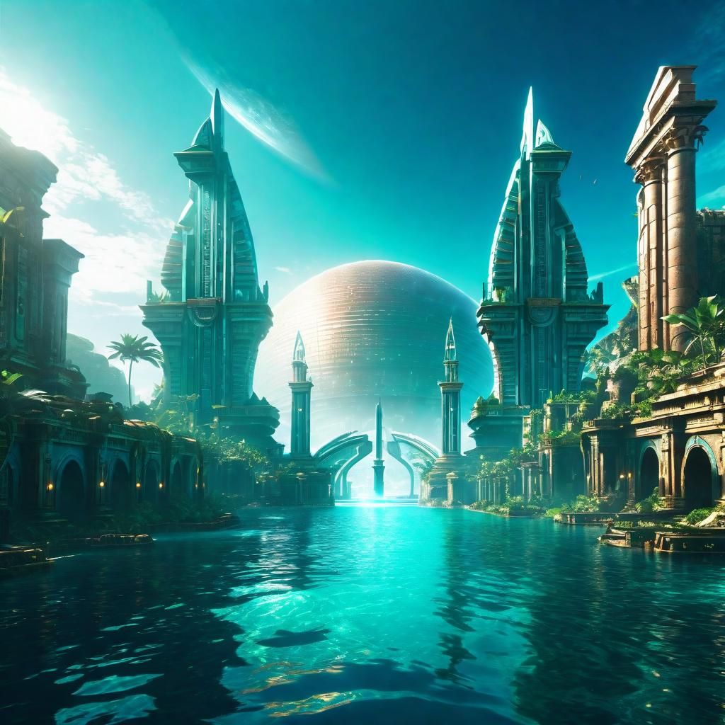 Futuristic Atlantis: A Photorealistic Underwater City