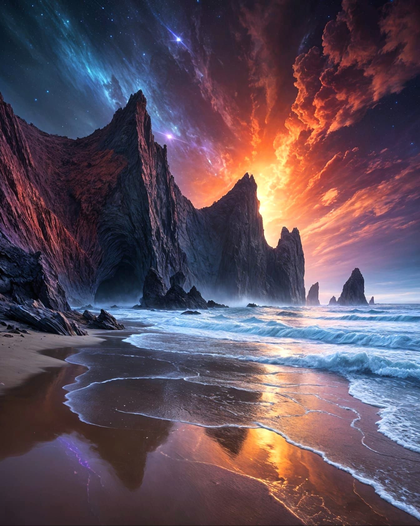 Breathtaking alien landscape