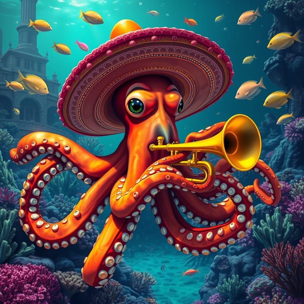 Sombrero Octopus Mariachi in Sunken City