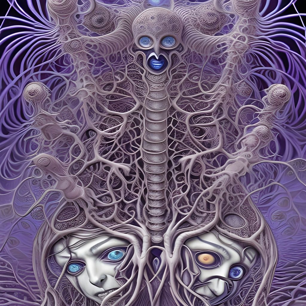 Fractal Nightmare: A Hyperdetailed Horror Concept