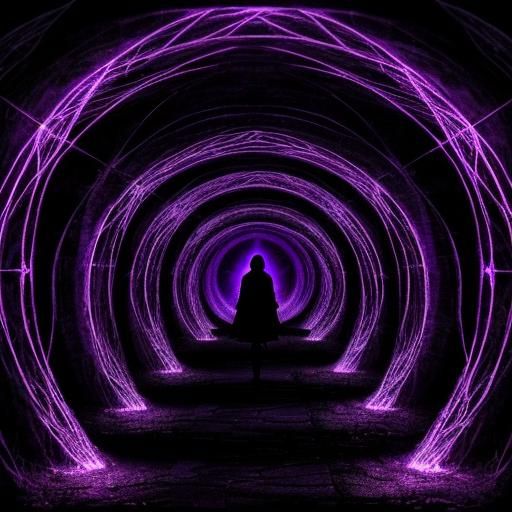 Mystic Occult Portal with Lovecraftian Geometry