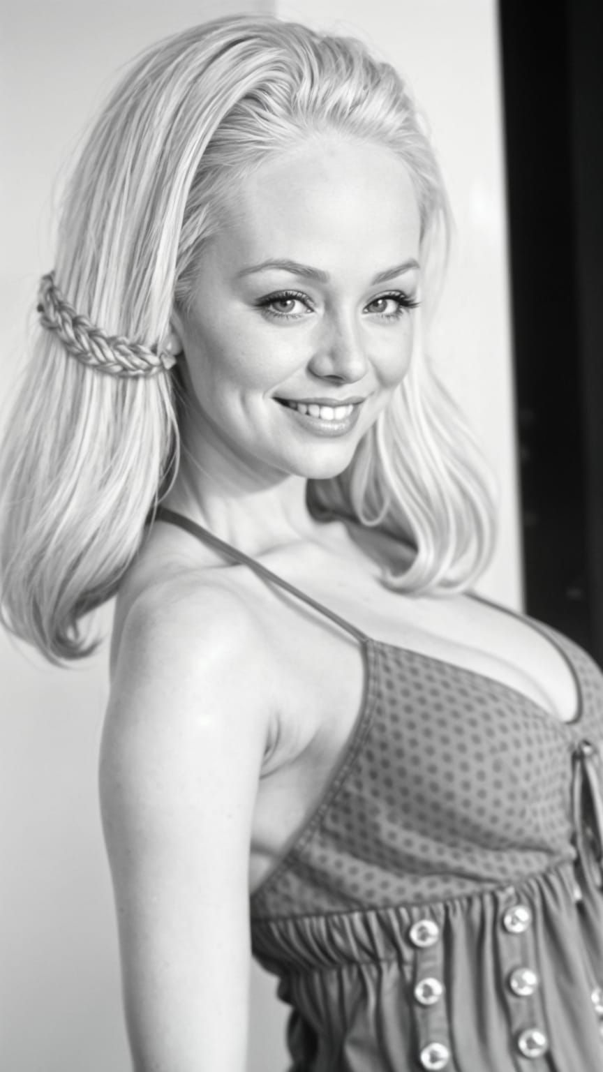 Elegant Portrait in Pencil Sketch Style