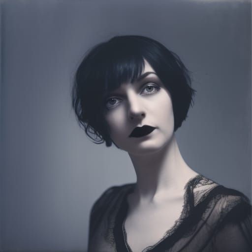 Jazz Singer Portrait in Gothic Style