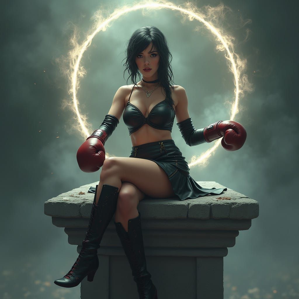 Ethereal Fantasy Warrior in Leather Regalia