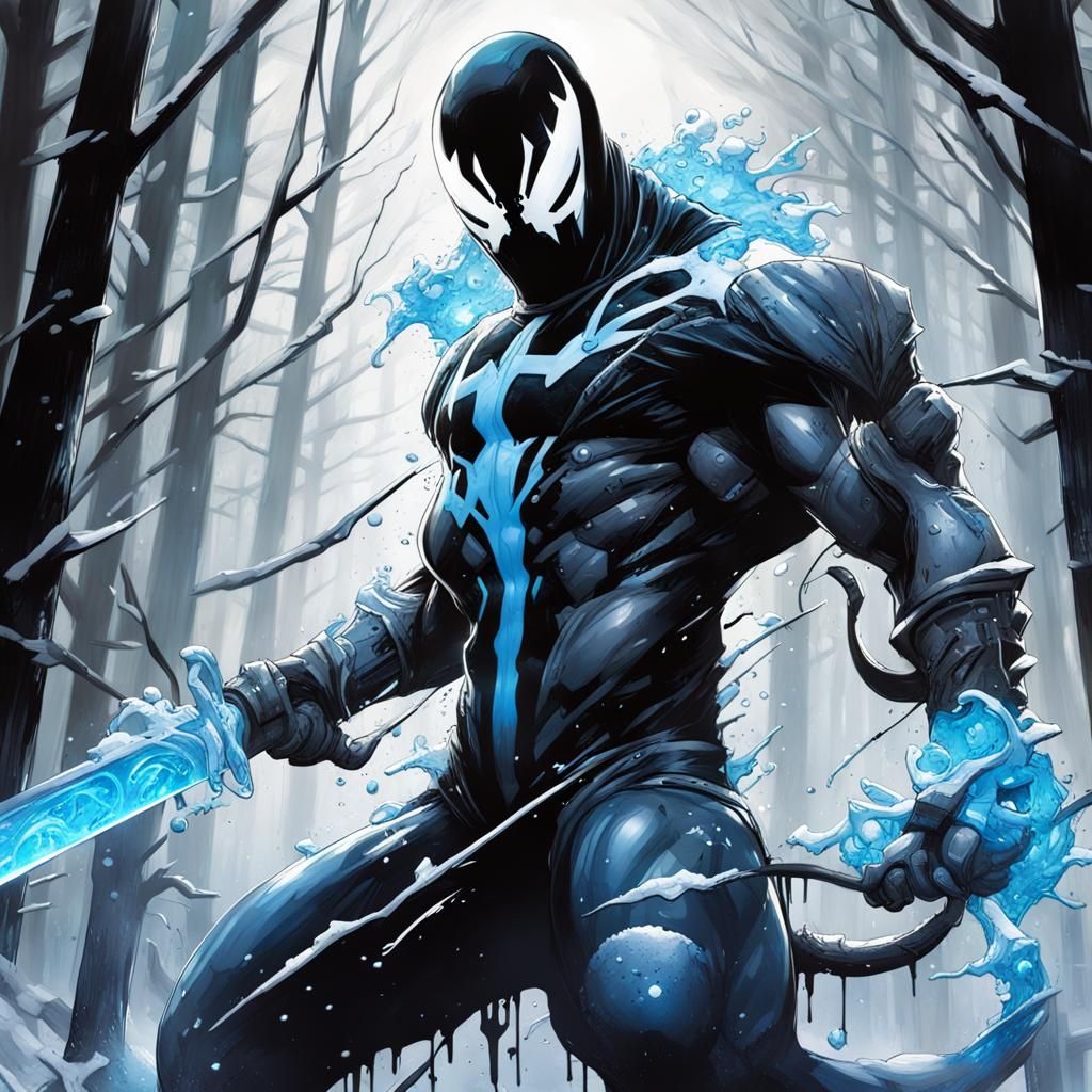 Venom and Sub-Zero Graffiti Art Fusion
