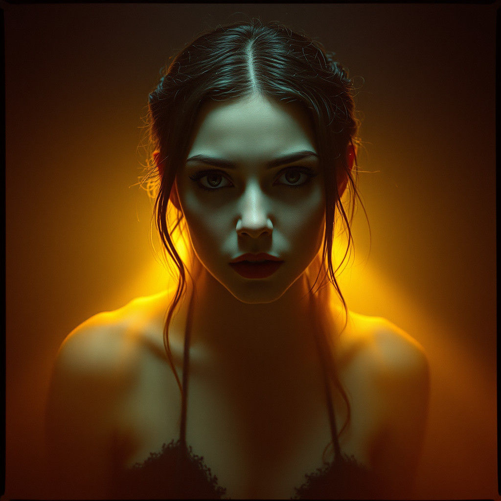 Mysterious Siren Emerges from Darkness in Film Noir