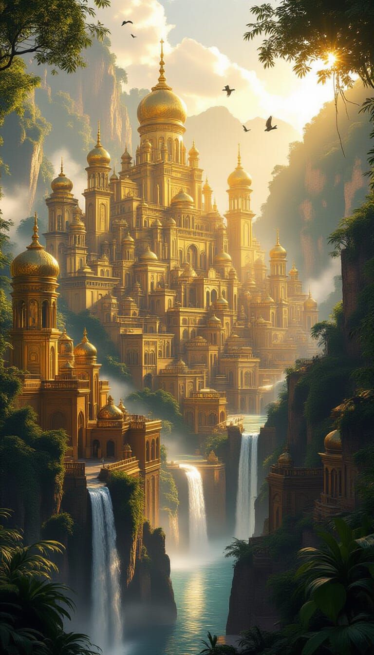 Lost Golden City in Jungle Valley