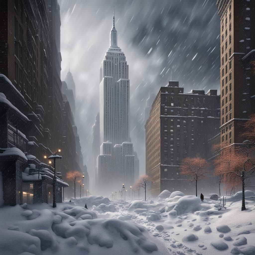 Epic Blizzard Buries New York City in Winter