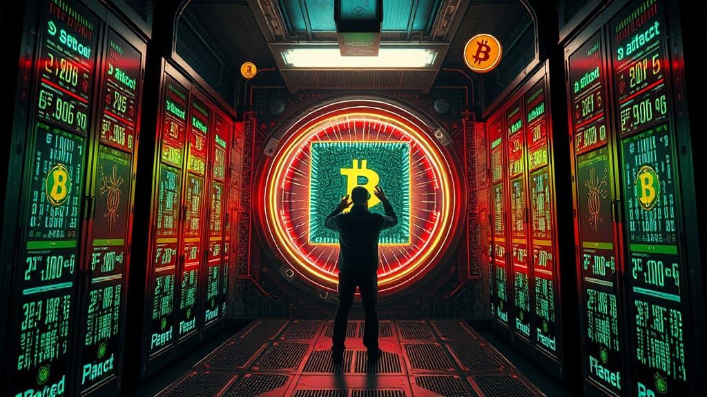 Cyberpunk Agent Enters Tokyo Server Farm