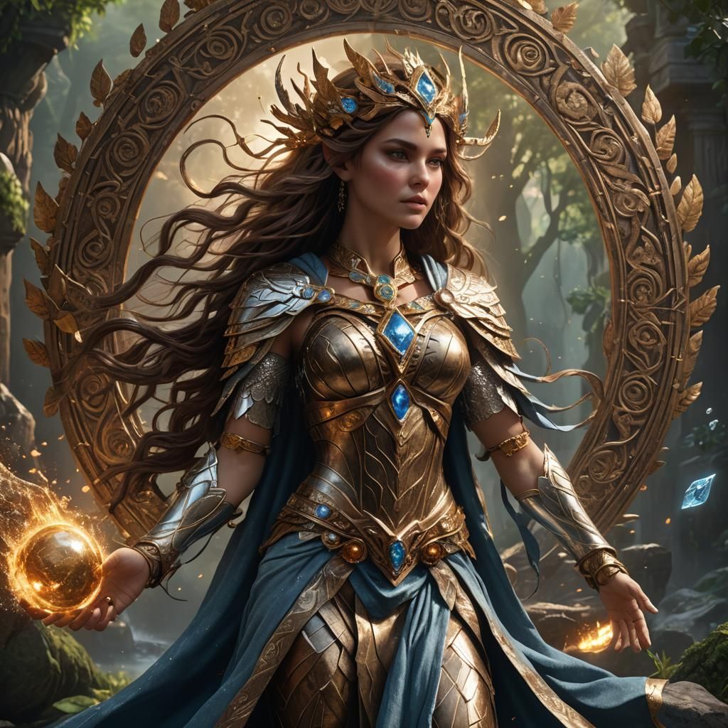 Goddess of Elements: Detailed Matte Painting in 8k