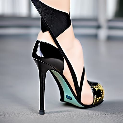 Latex High Heels in Professional Photography Style