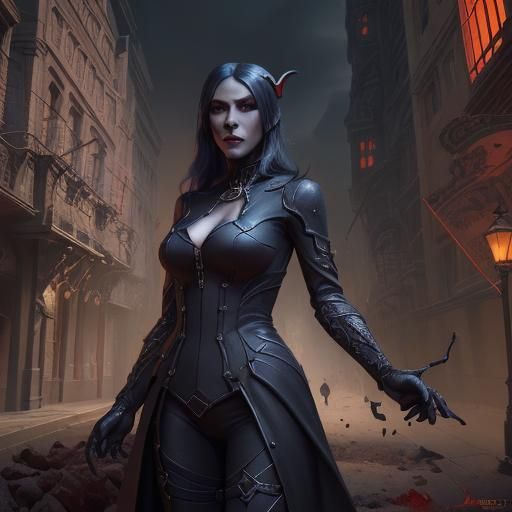 Yor Forger Vampire: Detailed Matte Painting