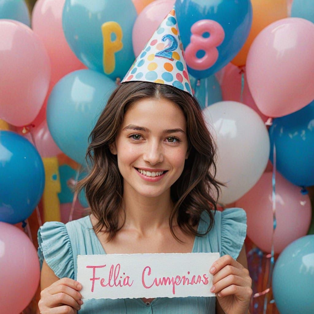 Surreal Birthday Portrait in Pastel Colors