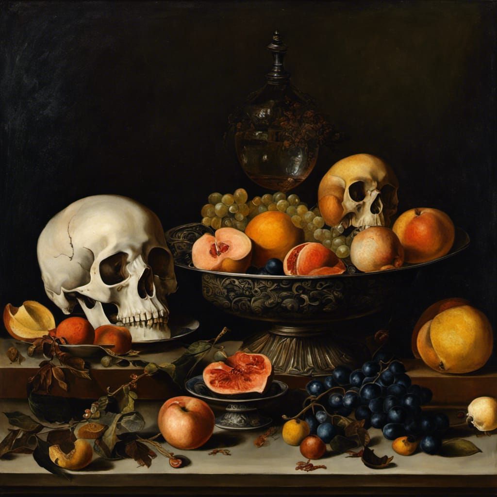 Vanitas Still Life with Decaying Fruit