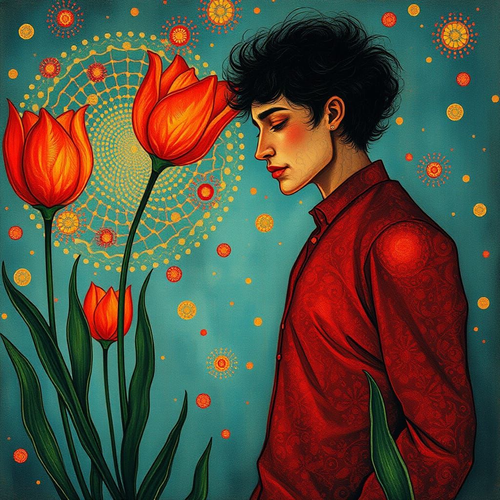 Whimsical Klimt-Inspired Dreamscapes with Blodeuwedd and Kus...