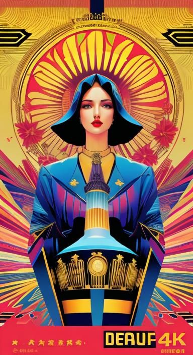 Colorful Art Deco Design in 4K