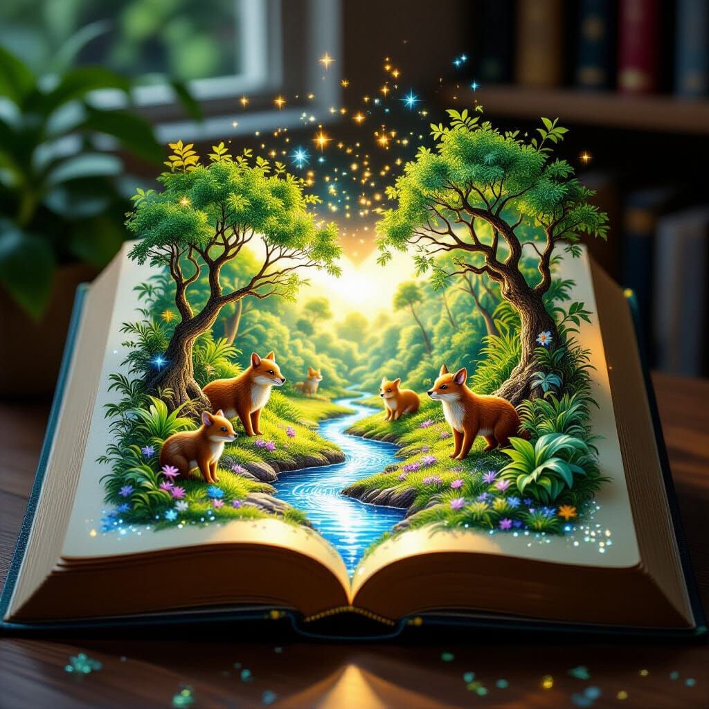 Luminescent Book Reveals Miniature Fantasy Jungle With Reali...